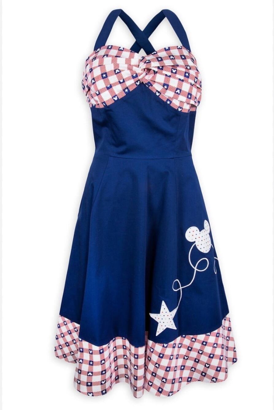 Disney Parks The Dlress Shop Vintage All American Girl Patriotic Dress L